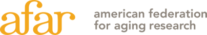 American Federation for Aging Research Logo - Orange serif type with warm gray sans-serif type to right