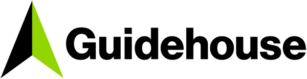 Guidehouse Logo - Black sans-serif type with black and green arrow graphic to left